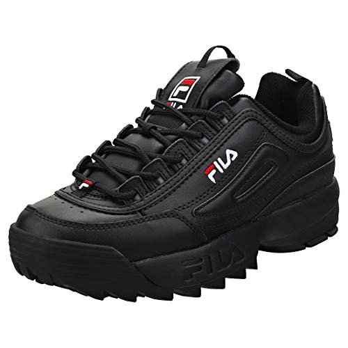 Fila Disruptor II - Zapatillas deportivas para mujer, Negro (Negro/Blanco/Rojo), 35 EU