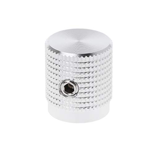 Fivekim - Potenciómetro con botón de control de volumen, 14 x 16 mm, aluminio multimedio, altavoz de repuesto para amplificador de audio HiFi Instrumentos de Música Piña Botón Plata