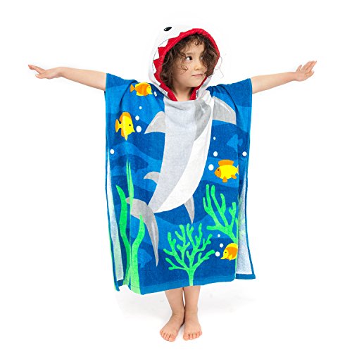 Florica Algodón Niños Niñas Encantador Ponchos Encapuchados baño Toalla de baño(Talla Grande Tiburón) Florica Algodón Niños Niñas Encantador Ponchos Encapuchados baño Toalla de baño(Talla Grande Tiburón)