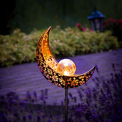 Gadgy Juego de 2 Luces Solares Jardin | Luz de Luna Decorativa | Material de Metal | IP65 Impermeable Gadgy Juego de 2 Luces Solares Jardin | Luz de Luna Decorativa | Material de Metal | IP65 Impermeable
