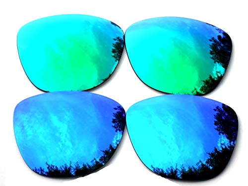 Galaxy Lentes de Reemplazo para Oakley Frogskins Azul y Verde Color Polarizados 2 Pares,! - Azul y Verde, Estándar