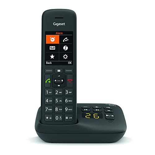 Gigaset C575A - Teléfono fijo inalámbrico con contestador integrado hasta 30 minutos de grabación, manos libres y bloqueo de llamadas, Versión extranjera, No tiene idioma español Gigaset C575A - Teléfono fijo inalámbrico con contestador integrado hasta 30 minutos de grabación, manos libres y bloqueo de llamadas, Versión extranjera, No tiene idioma español