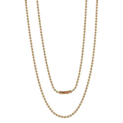 Gioiello Italiano - Collar largo de oro amarillo de 18 quilates, longitud de 72 cm, unisex