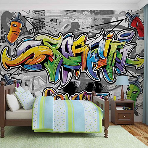 Graffiti Street Art Fotos pintado mural de papel pintado (2295fw), Papel (no fieltro), XXL - 368cm x 254cm