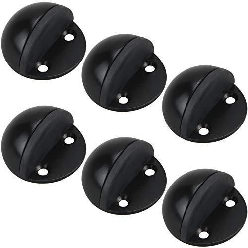 Gresunny 6pcs topes para puertas adhesivos tope de puerta para suelo con goma media luna oval topes de puerta acero inoxidable con tornillos y adhesivos para hogar oficina pared piso Gresunny 6pcs topes para puertas adhesivos tope de puerta para suelo con goma media luna oval topes de puerta acero inoxidable con tornillos y adhesivos para hogar oficina pared piso
