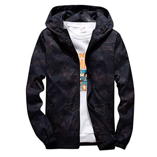 Hombre Sudadera con Capucha Otoño Casual Moda Camuflaje Impresión Más tamaño Manga Larga Hoodie Casual Camisa Deporte Outwear Pullover Top riou