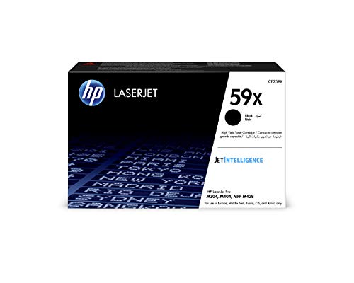 HP 59X CF259X, Negro, Cartucho Tóner de Alta Capacidad Original, de 10.000 páginas, para impresoras HP LaserJet Pro M404n, M404dn, M404dw, MFP M428dw, MFP M428fdn, MFP M428fdw y M304a