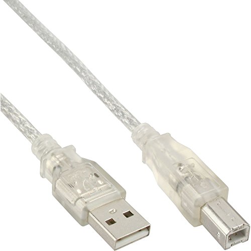 InLine 34557T - Cable USB 2.0 (Conector A a Conector B, 7 m), Transparente