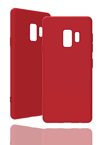 Inv Funda para Samsung Galaxy S9, en color rojo, funda de silicona original, de alta calidad, perfecta mano de obra