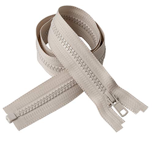 IPEA Cremallera de tamaño #5 – Varias longitudes – 2 unidades – Dos cremalleras divisibles para adornar chaquetas – Cremallera – Largo 45 cm – Ancho 30 mm – Color beige IPEA Cremallera de tamaño #5 – Varias longitudes – 2 unidades – Dos cremalleras divisibles para adornar chaquetas – Cremallera – Largo 45 cm – Ancho 30 mm – Color beige