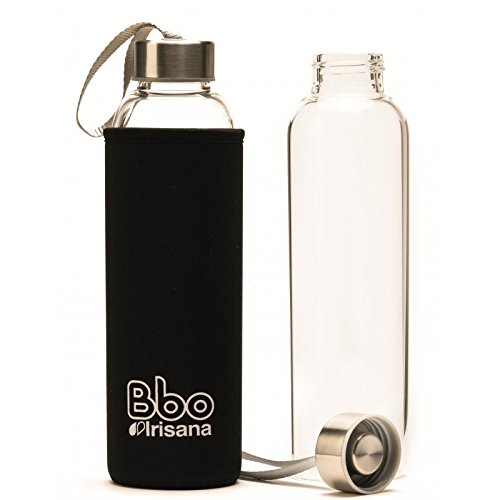 Irisana BBO Botella con Funda, Negro, 550 ml