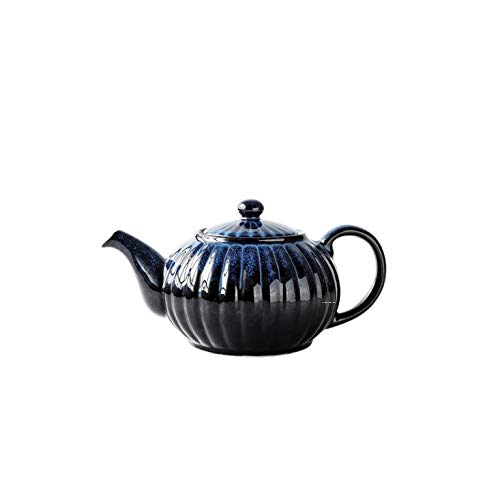 JEONSWOD Ampliación de Capacidad 850 ml Azul de cerámica Tetera Kung Fu Juego de té de café Juego de té de Flores Juego de té de Alta Temperatura Resistente a la Caldera