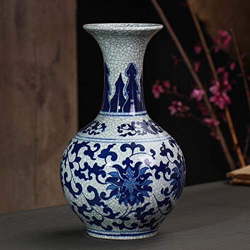 JHDDHP3 Jarrón Creativo cerámica Antigua Azul y Blanco jarrones de Porcelana Flor grieta Nueva Sala de Estar China Decoraciones Flores floreros decoración de la decoración del hogar (Color: 5) JHDDHP3 Jarrón Creativo cerámica Antigua Azul y Blanco jarrones de Porcelana Flor grieta Nueva Sala de Estar China Decoraciones Flores floreros decoración de la decoración del hogar (Color: 5)