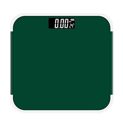 JTRHD Las Escalas corporales miden el Cuerpo 180 kg de Capacidad Los sensores de precisión Mide el Peso Corporal en kilogramos (Color : Verde, Size : 26x26x2cm)