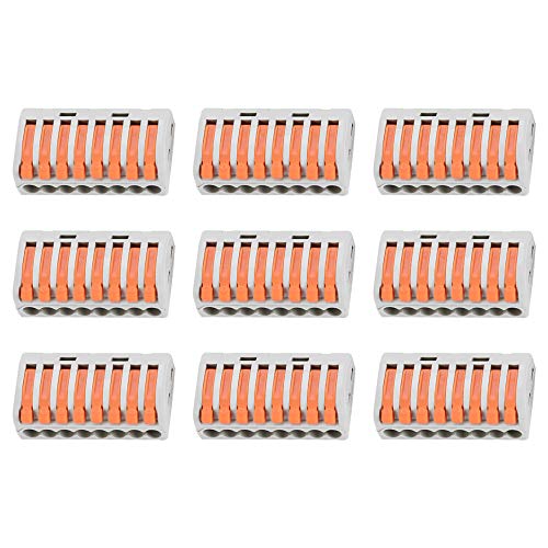 KKmoon Juego de 9 piezas de Conector de Cable Ignífugo de 8 vías Conjunto de Conectores de Cable Eléctrico Rápido Universal Terminales de Instalación Rápida KKmoon Juego de 9 piezas de Conector de Cable Ignífugo de 8 vías Conjunto de Conectores de Cable Eléctrico Rápido Universal Terminales de Instalación Rápida