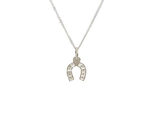 Kokomorocco Collar Mujer Plata de Ley, Colgante Suerte Amuleto, Herradura, pide un Deseo, Tarjeta Make a Wish, Regalos Originales