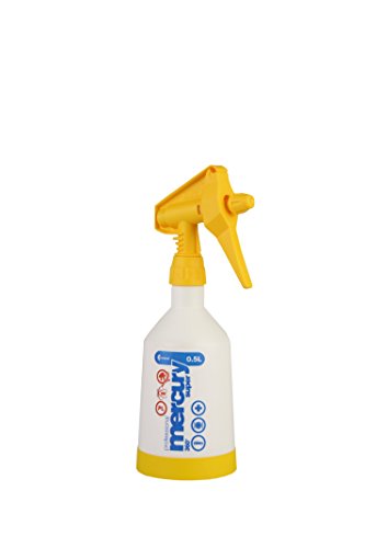 Kwazar 9120067361428 Botella de spray Mercury Super 360 Pro plus 0.5 L, blanco / amarillo, 8.9 x 8.9 x 29 cm