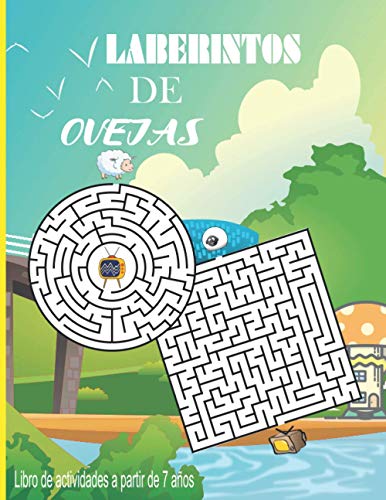 LABERINTOS DE OVEJAS: 39 laberintos con soluciones - La portada de este cuaderno está disponible en dos copias para adultos y niños - Libro de ... y la concentración - Ideal como regalo