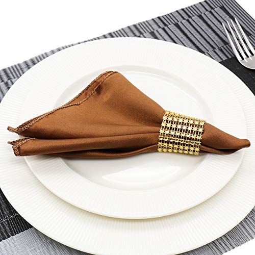 Linka 5 uds 50cm servilletas cuadradas de satén de Color sólido pañuelo de Tela servilletas de Mesa de Boda decoración de Textiles para el hogar