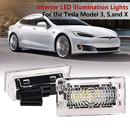 Luz LED blanca ultrabrillante de alta salida para puerta de coche, juego de luces para maletero para modelo 3 S X (2 unidades)
