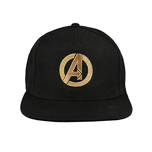 Marvel Avengers Logo Gorra de béisbol, Negro (Black Blk), Talla única para Hombre