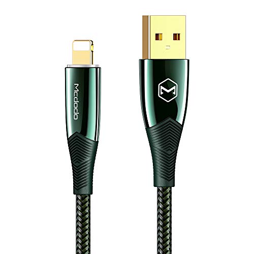 mcdodo Cable de Carga Inteligente LED 3A Cable de Apagado Auto más rápido y Seguro Recarga Smart Conector Chapado en Oro de 24 K Compatible con Phone 11 X XR 8 7 Dispositivos iOS (1.8m,Verde) mcdodo Cable de Carga Inteligente LED 3A Cable de Apagado Auto más rápido y Seguro Recarga Smart Conector Chapado en Oro de 24 K Compatible con Phone 11 X XR 8 7 Dispositivos iOS (1.8m,Verde)