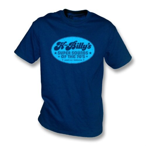 Medio de la camiseta de la estación de radio K Billy (Reservoir Dogs), marina de guerra del color