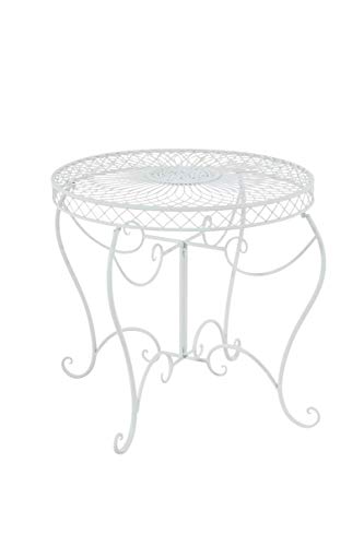 Mesa de Jardín en Hierro Sheela | Mesa Redonda Ø 76 cm en Estilo Medieval | Mesa de Exterior Estilo Rústico | Color:, Color:Blanco Mesa de Jardín en Hierro Sheela | Mesa Redonda Ø 76 cm en Estilo Medieval | Mesa de Exterior Estilo Rústico | Color:, Color:Blanco