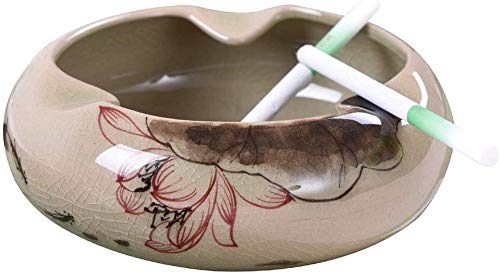 Mopoq Hogar cenicero de cerámica Nuevo Chino Pintado a Mano Retro Personalidad Creativa Tendencia del Estilo Chino decoración de Escritorio Mesa de café salón cenicero