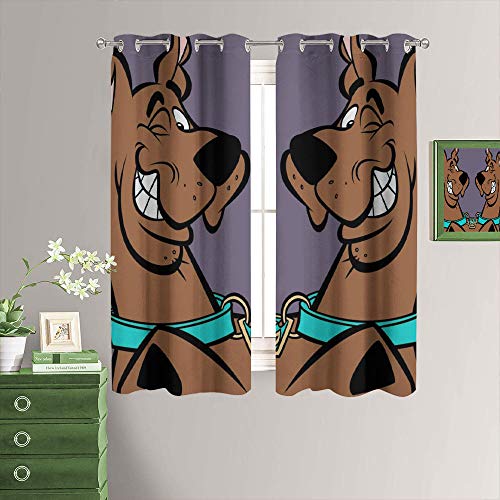 MRFSY Cortinas opacas con aislamiento térmico Scooby-doo para oscurecimiento de la habitación, cortinas opacas para ventana de dormitorio, 106 x 182 cm MRFSY Cortinas opacas con aislamiento térmico Scooby-doo para oscurecimiento de la habitación, cortinas opacas para ventana de dormitorio, 106 x 182 cm