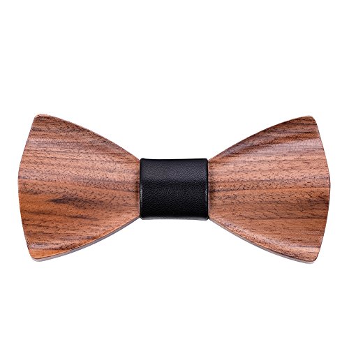Mr.Van - Pajaritas de madera de nogal, hechas a mano, ajustable, de madera, para hombre, chico, esmoquin o fiesta de boda (oscuro)