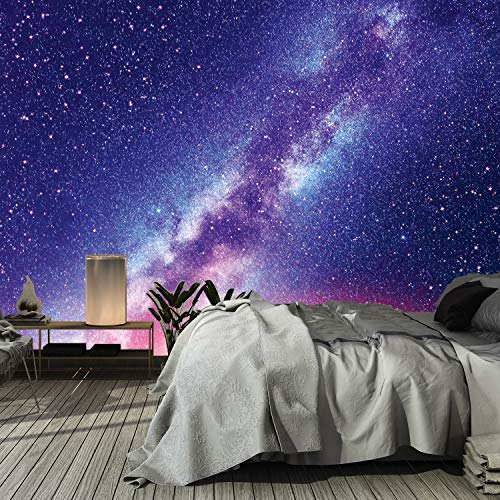 murimage Papel Pintado Universo 3D 366 x 254 cm Incluye Pegamento Fotomurales Galaxia Space Star Cosmos cielo nocturno