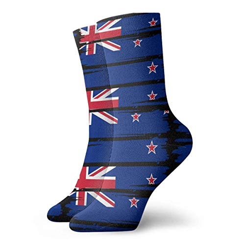 N\A Calcetines tobilleros con cojín con la bandera de Nueva Zelanda para hombre y mujer