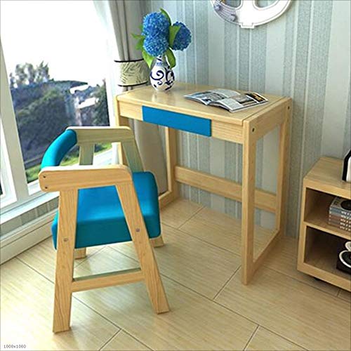 NAN El conjunto de la mesa de estudio para niños puede elevarse y bajarse combinado de pupitres de escritorio de pupitres de madera maciza escritorios y sillas de escritorio de bebé de pino