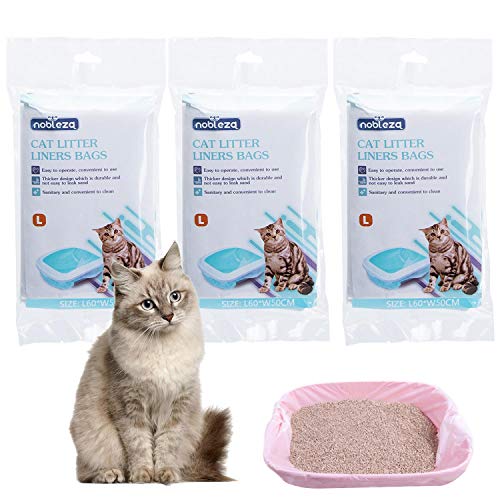 Nobleza 3 Bolsas de Bolsas sanitarias, Que se Pueden Colocar en la Caja de Arena para Gatos para un fácil reemplazo de la Arena para Gatos L 60 * 50CM