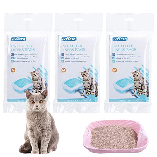 Nobleza 3 Bolsas de Bolsas sanitarias, Que se Pueden Colocar en la Caja de Arena para Gatos para un fácil reemplazo de la Arena para Gatos M 50 * 40CM