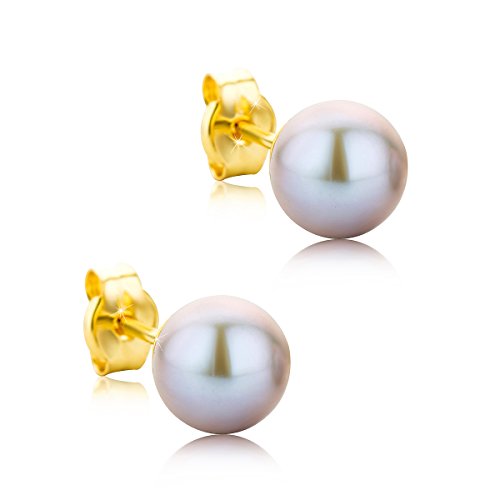 Orovi pendientes de mujer presión Perlas grises 6-6.5 de aguadulce en oro amarillo 9 kilates ley 375 Orovi pendientes de mujer presión Perlas grises 6-6.5 de aguadulce en oro amarillo 9 kilates ley 375