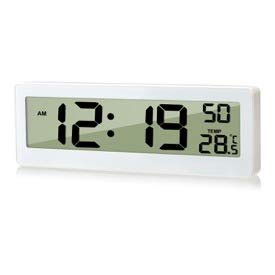 Oule GmbH Reloj controlado por radio con señal horaria DCF y termómetro con pantalla LCD XXL y indicador de temperatura.