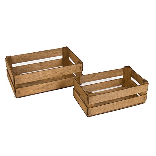 Pack 2 cajas de madera Watford (Medidas de la grande:22x14x8cm)