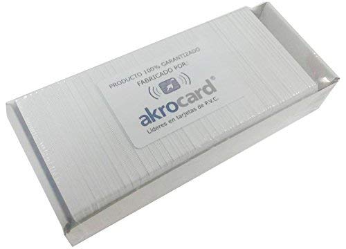 Pack 250 - Tarjeta PVC Blanca con Banda magnética HI-CO - formato estándar ISO CR80 (86x54mm), de 0,76mm de grosor, para imprimir mediante impresora tarjetas pvc