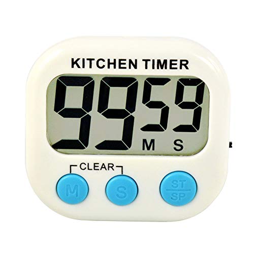 Pantalla LCD Digital Temporizador de Cocina Cuenta de Alarma Alta Reloj Ascendente/descendente Soporte magnético y Soporte retráctil Ahorro de Tiempo para el Trabajo doméstico