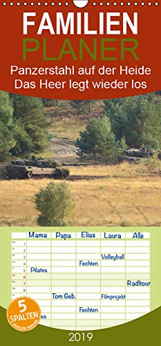 Panzerstahl auf der Heide - Das Heer legt wieder los - Familienplaner hoch (Wandkalender 2019 , 21 cm x 45 cm, hoch): Leopard 2 Panzer (Monatskalender, 14 Seiten )