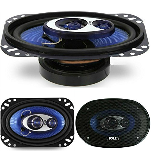 Pareja DE Altavoces O DIFUSORES OVALADOS 4" X 6" 10 CM X 15 CM PYLE PL463BL Azul 240 Watt RMS 480 Watt MAX A. 3 Calles TRIASSIALI por Puertas Portero ES TAQUILLAS Coche