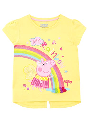 Peppa Pig Camiseta de Manga Corta para niñas Amarillo 12-18 Meses