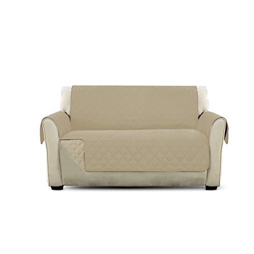 PETCUTE Fundas de Sofa Protector de sofá Dos plazas Beige 2 plazas Cubre Sofa Protector para Mascotas