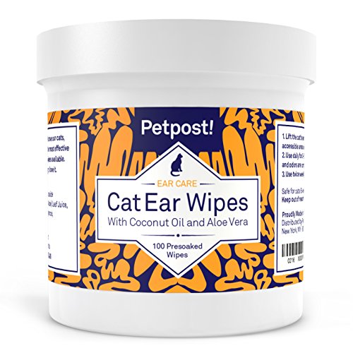 Petpost | Toallitas Limpiadoras de Oído para Gatos – 100 Almohadillas de Algodón Ultra Suave en Solución de Aceite de Coco – Tratamiento para Garrapatas de Oído de Gatos e Infecciones Auditivas Petpost | Toallitas Limpiadoras de Oído para Gatos – 100 Almohadillas de Algodón Ultra Suave en Solución de Aceite de Coco – Tratamiento para Garrapatas de Oído de Gatos e Infecciones Auditivas
