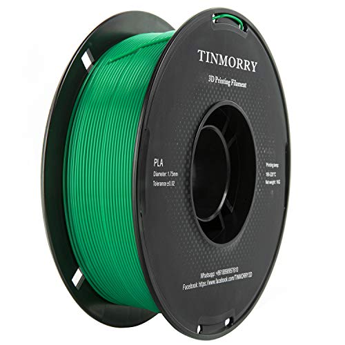 PLA Filamento 1,75 mm, TINMORRY Materiales de Impresión 3D Filamento 1 kg Spool, Verde PLA Filamento 1,75 mm, TINMORRY Materiales de Impresión 3D Filamento 1 kg Spool, Verde