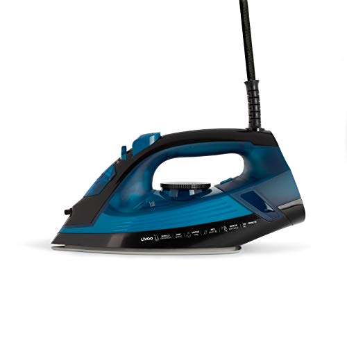 Plancha de vapor con suela de cerámica, 2170 W, plancha de vapor azul (suela antiadherente, autolimpieza, depósito de agua de 220 ml, termostato) Plancha de vapor con suela de cerámica, 2170 W, plancha de vapor azul (suela antiadherente, autolimpieza, depósito de agua de 220 ml, termostato)