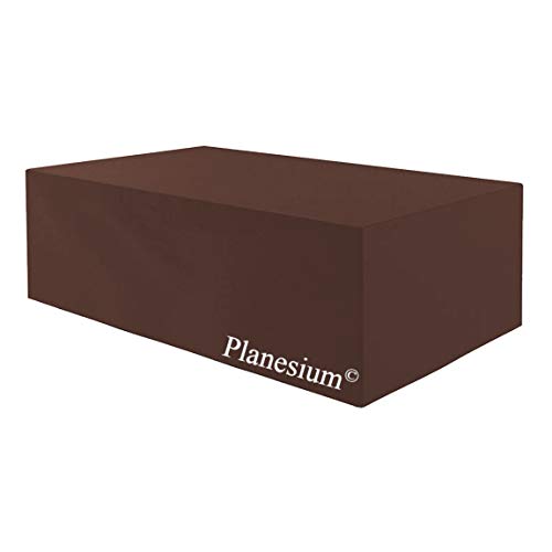 Planesium Premium - Funda protectora para muebles de jardín, impermeable, transpirable, resistente al desgarro, 575 g/m lineal, 90 x 80 x 140 cm, color marrón