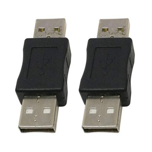 planuuik 2 Piezas USB Macho a USB Macho M/M Adaptador de Cargador de género acoplador convertidor Conector